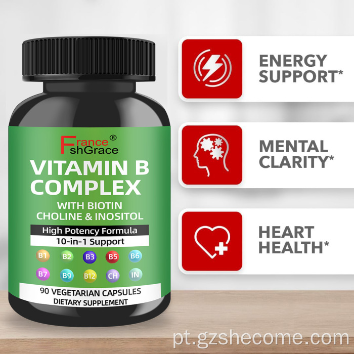 As cápsulas complexas de vitamina B premium suportam função imune